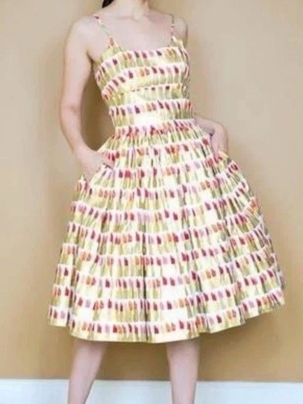 Bernie Dexter Chelsea pinup party dress in white gold metallic lipstick Size 3X